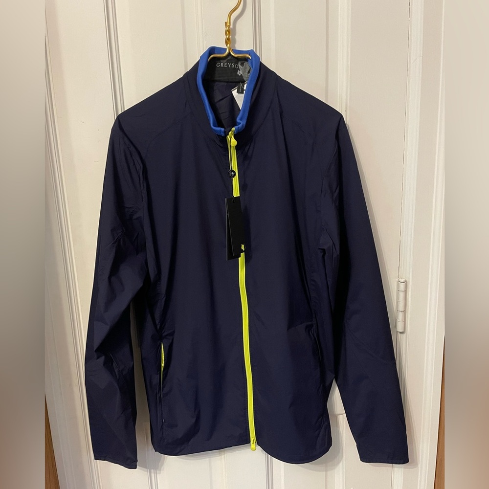 NWT Greyson Trailwolf Jacket Large Maltese Blue Golf MFA22068 Full Zip